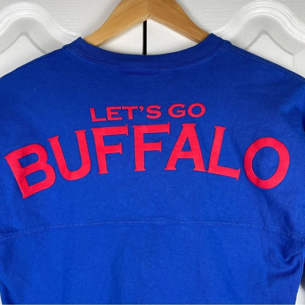 Buffalo Bills Spirit Jersey Shirt Kids Boys Size L Let’s Go Buffalo Long Sleeve - Picture 6 of 15